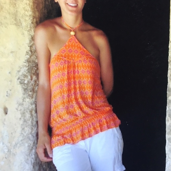 Zara Orange halter top - Picture 1 of 3